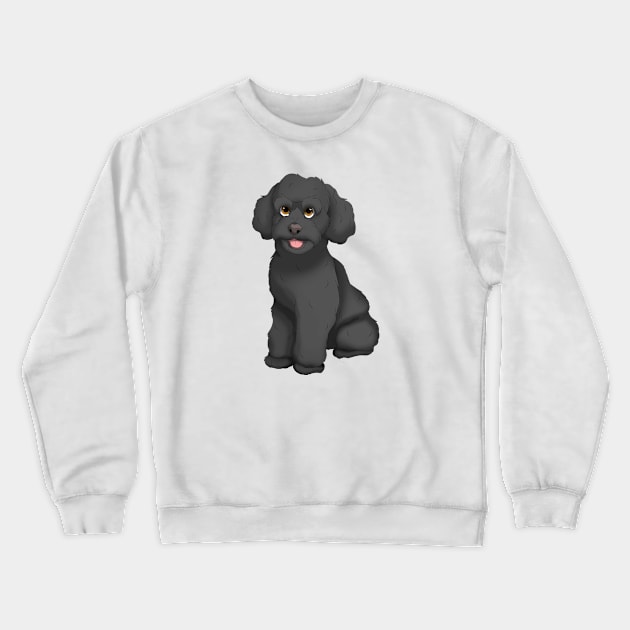 Black Toy Poodle Dog Crewneck Sweatshirt by millersye